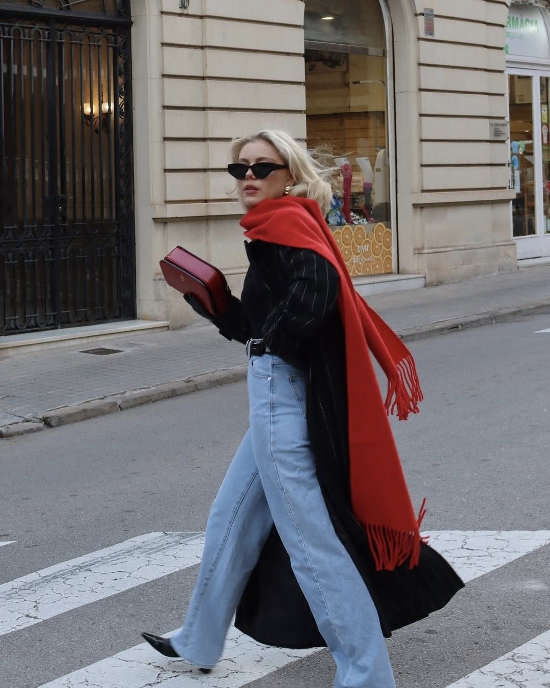 Écharpe Femme Luxe Rouge