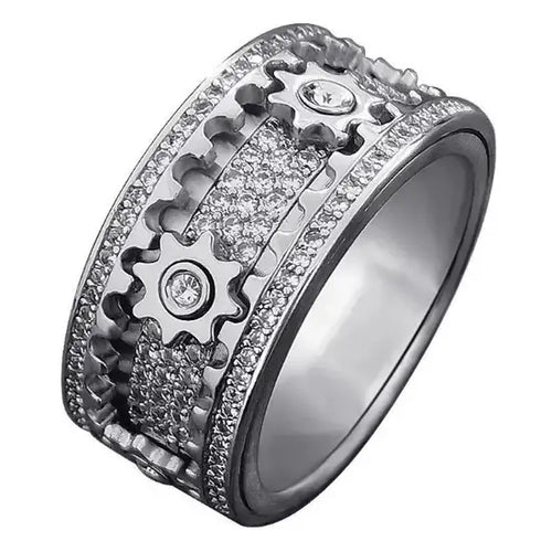 Celestial Gear Spinner Ring – S925